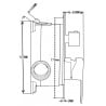 Mexen Uno DR02 инсталация за душ с вграждане, златна - 71435DR02-50