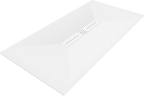 Mexen Toro правоъгълна душ кабина SMC 170 x 70 cm, бял, бяла декоративна решетка - 43107017-W