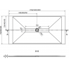 Правоъгълно корито Mexen Toro SMC 200 x 70 см, бяло, бяла маскировка - 43107020-W
