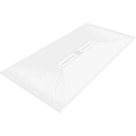 Правоъгълна душ плоча Mexen Toro SMC 200 x 80 cm, бяла, бял капак - 43108020-W