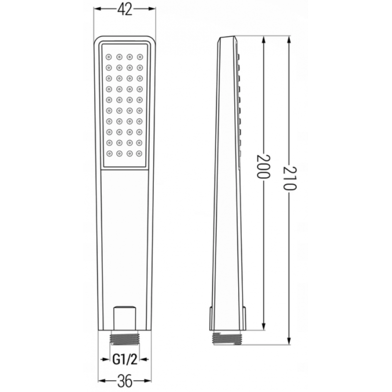 Mexen Uno DR72 стенен душ комплект, хром - 71435DR72-00