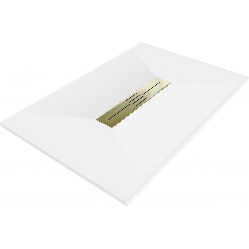 Mexen Toro правоъгълна душ кабина SMC 100 x 80 cm, бял, златен капак - 43108010-G