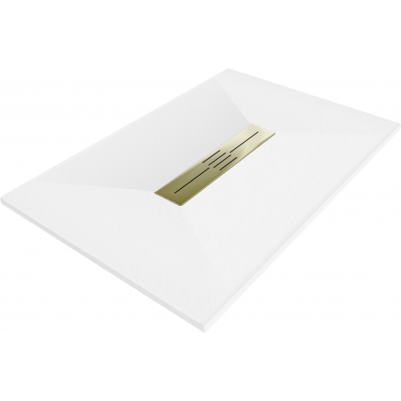 Mexen Toro правоъгълна душ кабина SMC 100 x 80 cm, бял, златен капак - 43108010-G