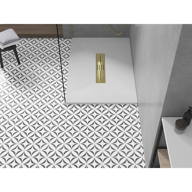 Mexen Toro правоъгълна душ кабина SMC 100 x 80 cm, бял, златен капак - 43108010-G