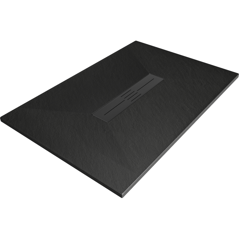 Правоъгълно корито Mexen Toro SMC 120 x 90 см, черно, черно покритие - 43709012-B