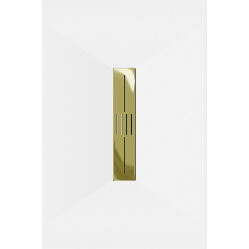 Mexen Toro правоъгълна душова тава SMC 140 x 90 см, бяла, златно покритие - 43109014-G