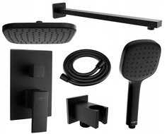 Mexen Uno DR33 комплект за душ за вграждане, черен - 71435DR33-70