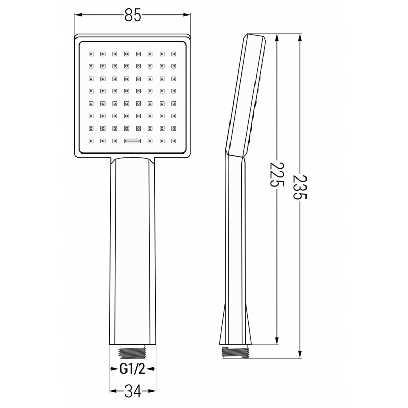 Mexen Uno DR45 вграден душ комплект, хром - 71435DR45-00