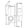 Mexen Uno Комплект за душ DR62 за вграждане, черен - 71435DR62-70