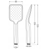 Mexen Uno DR62 вграден душ комплект, черен - 71435DR62-70