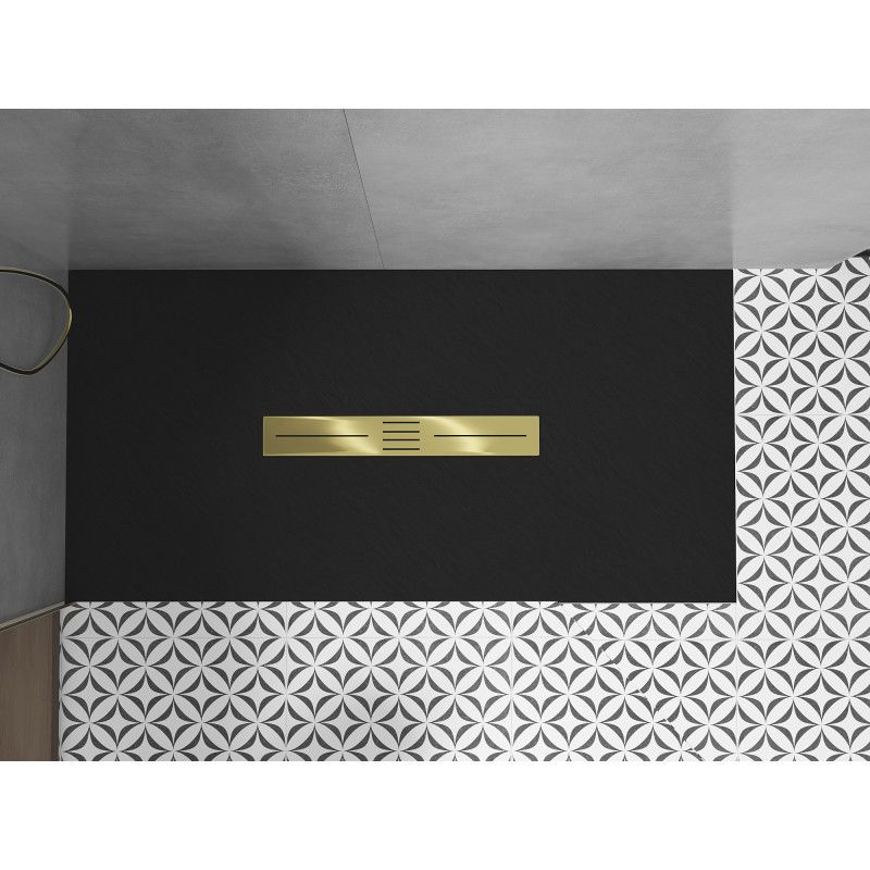 Mexen Toro правоъгълна душ кабина SMC 200 x 80 cm, черна, златна маскировка - 43708020-G