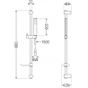 Mexen Alfa DF02 комплект за вана, златисто - 745703DF02-50