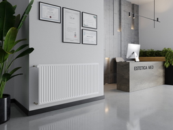 Mexen CH10 Хигиеничен панелен радиатор 300 x 800 mm, странично свързване, 265 W, бял - W410H-030-080-00