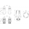 Mexen G01 комплект термостатичен двутръбен DN50, ъглов 1/2"x3/4", никел - W911-012-918-01