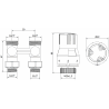 Mexen G02 термостатичен комплект от два тръби DN50, прави 1/2"x3/4", никел - W912-012-928-01