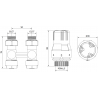 Mexen G02 двутръбен термостатичен комплект DN50, прав 1/2"x16 mm, никел - W912-016-928-01