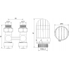 Mexen G03 комплект термостатичен дву-тръбен DN50, прав 1/2"x16 mm, никел - W912-016-938-01