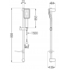 Mexen Alfa DF54 душов комплект, бял/хром - 745704DF54-02