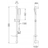 Mexen Alfa DF49 комплект за душ, черен/златен - 745704DF49-75