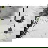 Mexen Stone+ композитен квадратен душ 80 x 80 см, бял, черен капак - 44108080-B