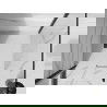 Mexen Stone+ композитен квадратен душ 80 x 80 см, бял, черен капак - 44108080-B
