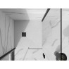 Mexen Stone+ квадратен композитен поддушник 100 x 100 см, бял, черен капак