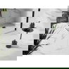 Mexen Stone+ композитен квадратен душ 80 x 80 см, бял, черен капак - 44108080-B