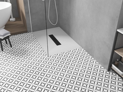 Mexen Toro правоъгълен душ SMC 110 x 70 см, бял, черен капак - 43107011-B