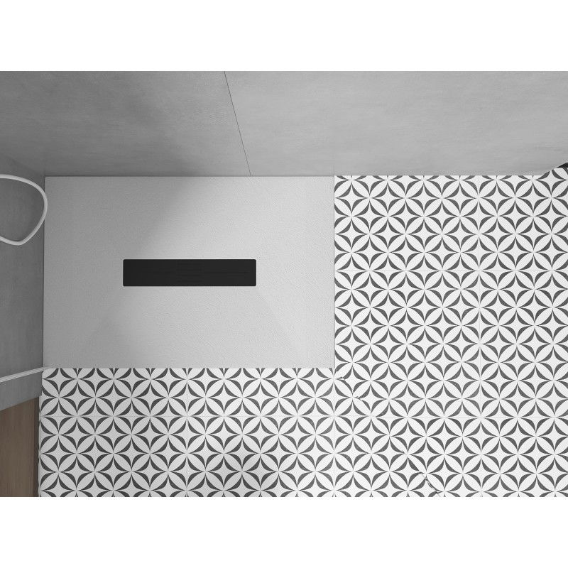 Mexen Toro правоъгълна душ кабина SMC 110 x 80 cm, бяла, черно покритие - 43108011-B