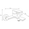 Mexen Alfa Комплект за вана R40, черен - 745703R40-70
