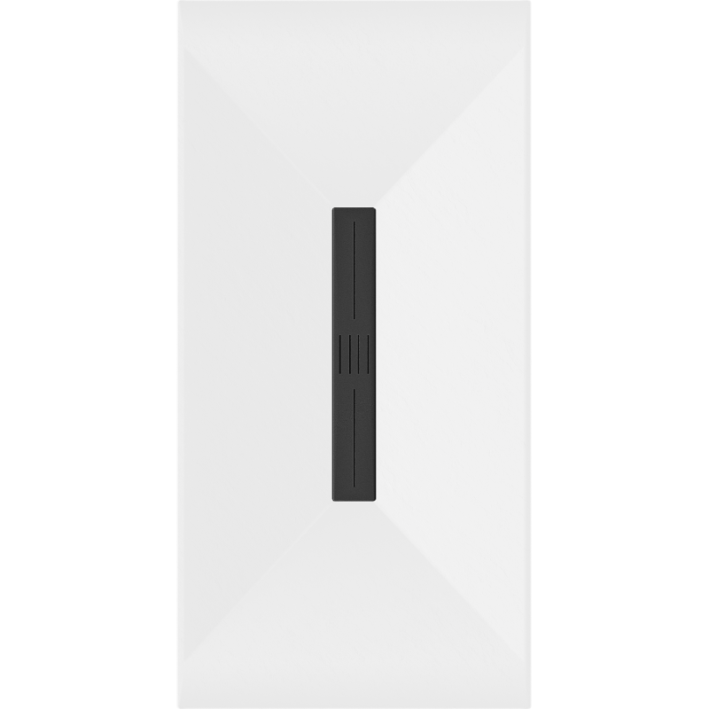 Mexen Toro правоъгълна душ кабина SMC 200 x 80 cm, бяла, черна маска - 43108020-B