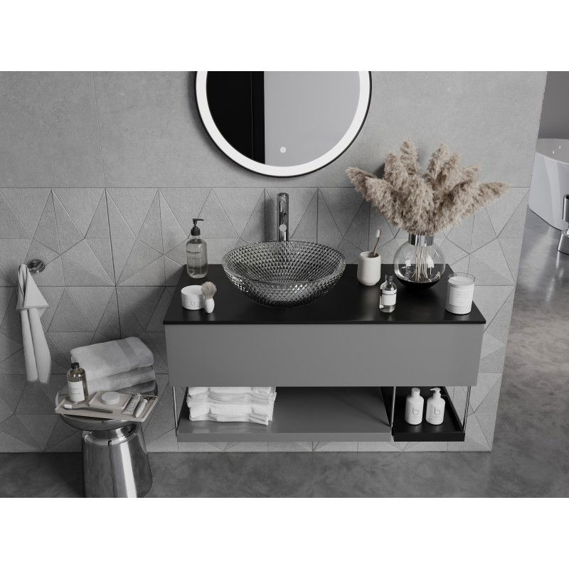 Mexen Olza стъклена мивка за плот 42 x 42 см, прозрачна - 24094200