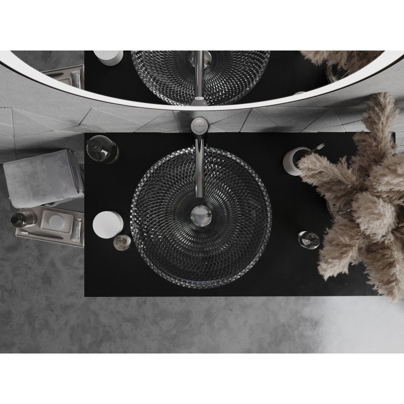 Mexen Olza стъклена мивка за плот 42 x 42 см, прозрачна - 24094200