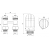 Mexen G03 термостатичен комплект DN50,  прав 1/2"x3/4", никел - W912-012-938-01