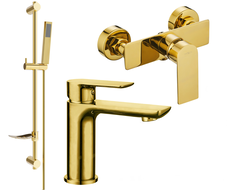 Mexen Alfa DF02 комплект за душ, златен - 745704DF02-50