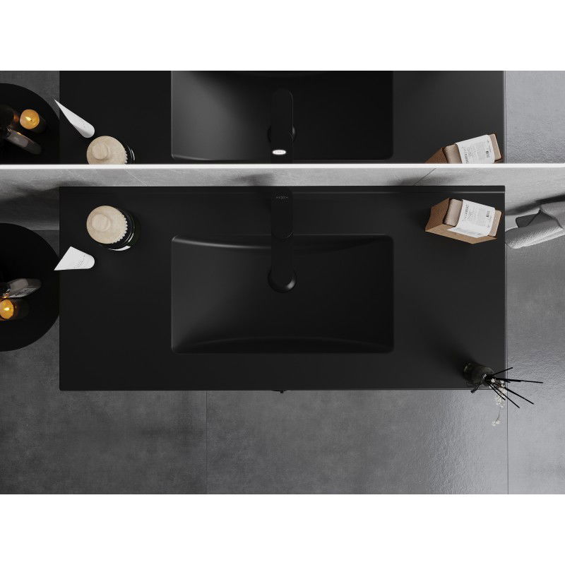 Mexen Atena мивка вградена в плота 101 x 46 см, черен мат - 25011070