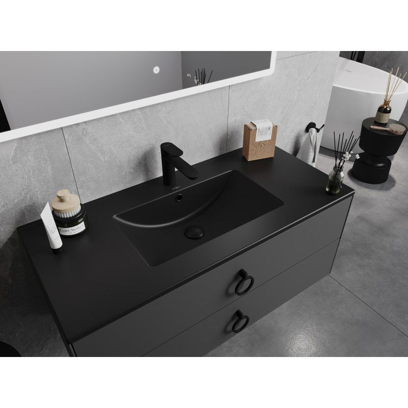 Mexen Atena мивка вградена в плота 101 x 46 см, черен мат - 25011070