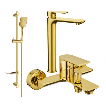 Mexen Alfa DF62 комплект за вана, златен - 745713DF62-50