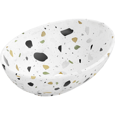 Mexen Elza плотова мивка 40 x 33 см, бял теразо камък - 21014083