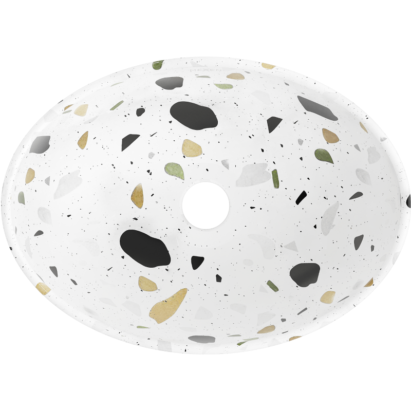 Mexen Elza плотова мивка 40 x 33 см, бял теразо камък - 21014083