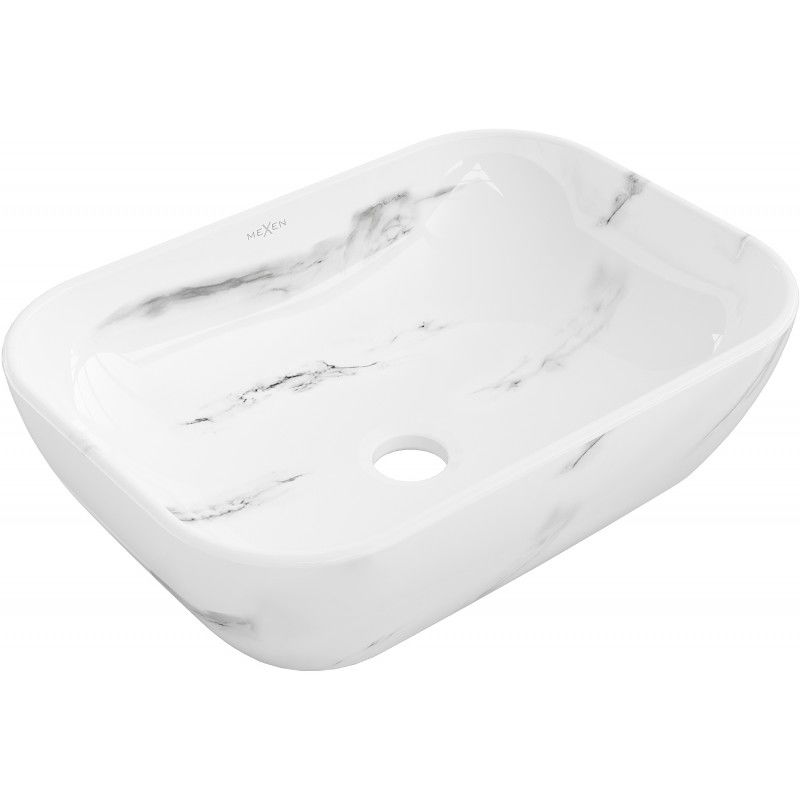 Mexen Rita поставка мивка 45 x 32 см, бял камък - 21084582