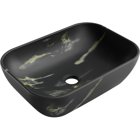 Mexen Rita бутикова мивка за плот 45 x 32 см, черен камък - 21084588