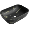 Mexen Rita бутикова мивка за плот 45 x 32 см, черен камък - 21084588