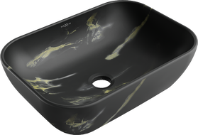 Mexen Rita бутикова мивка за плот 45 x 32 см, черен камък - 21084588