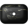 Mexen Rita бутикова мивка за плот 45 x 32 см, черен камък - 21084588