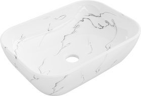 Mexen Rita мивка за плот 45 x 32 см, бял камък - 21084583