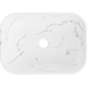 Mexen Rita мивка за плот 45 x 32 см, бял камък - 21084583
