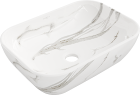 Mexen Rita шкафа мивка 45 x 32 см, бял камък - 21084584