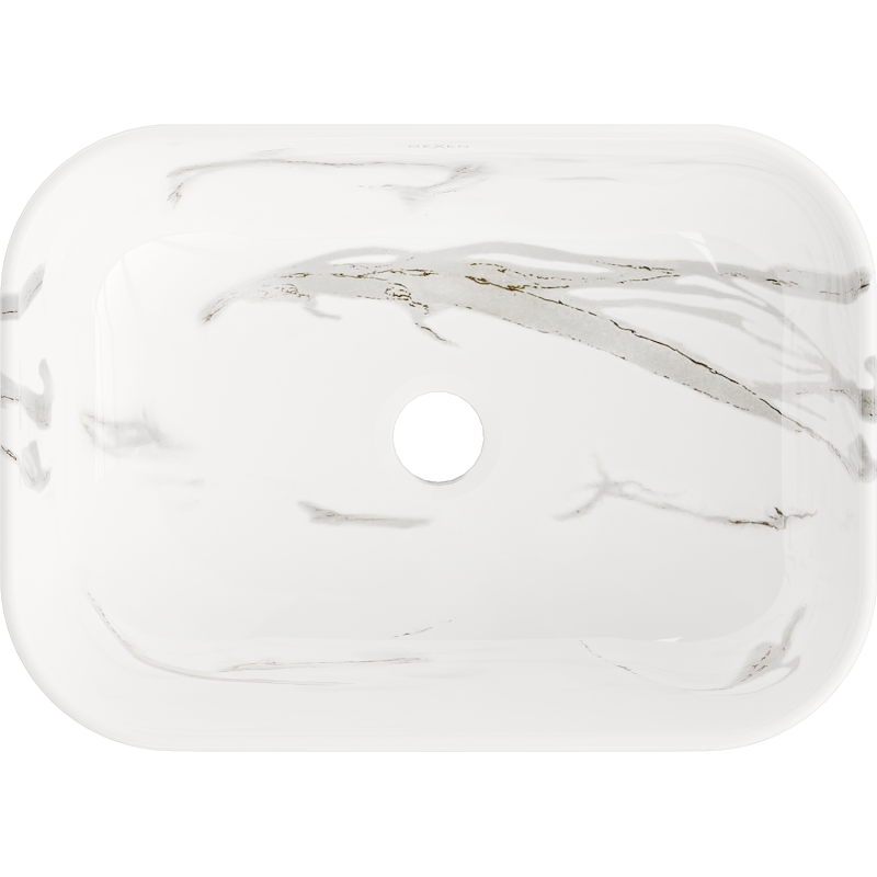 Mexen Rita шкафа мивка 45 x 32 см, бял камък - 21084584