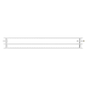 Mexen CVH30 Хигиеничен плочков радиатор 300 x 1100 mm, долно връзване, 959 W, бял - W630H-030-110-00
